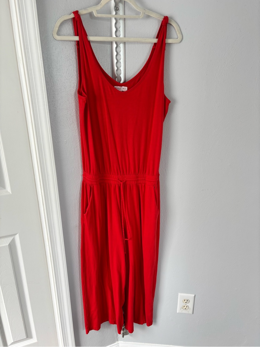Michael Stars Bright Red Sleeveless Jumpsuit